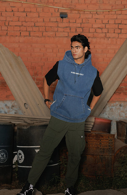 One Life Fusion Denim Hoodie