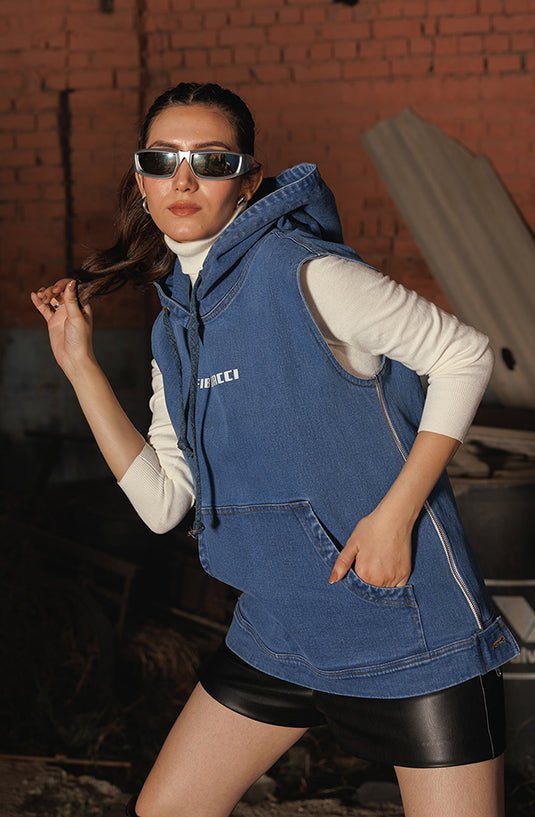 One Life Fusion Denim Hoodie