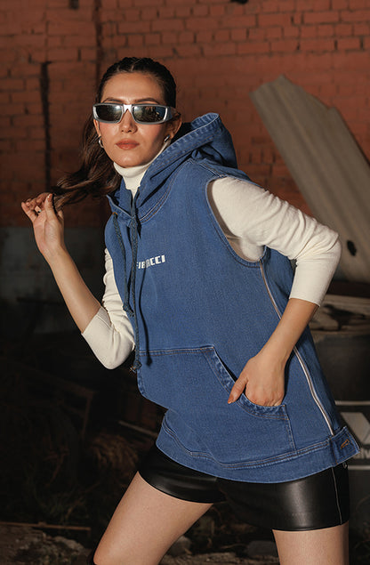 One Life Fusion Denim Hoodie