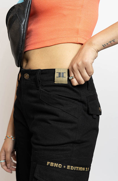 Noir Baggy Cargo Pants