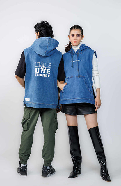 One Life Fusion Denim Hoodie