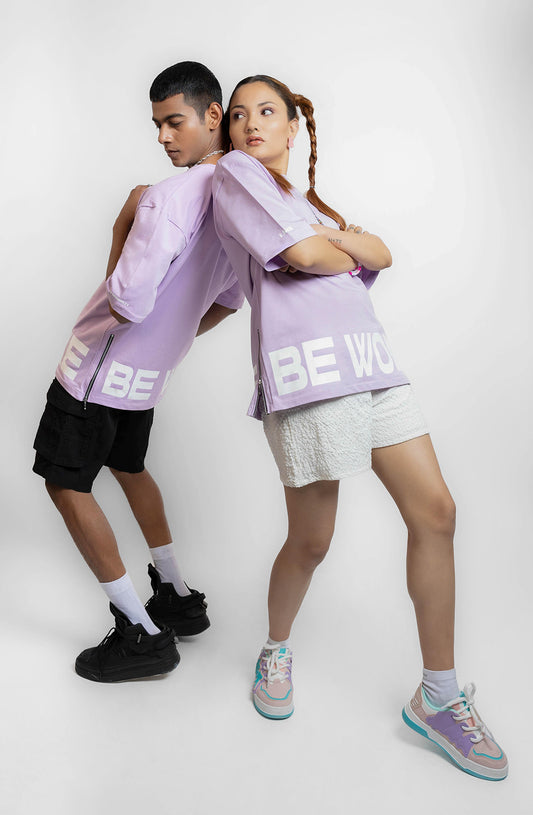 Be Woke Lavender Oversized T-Shirt