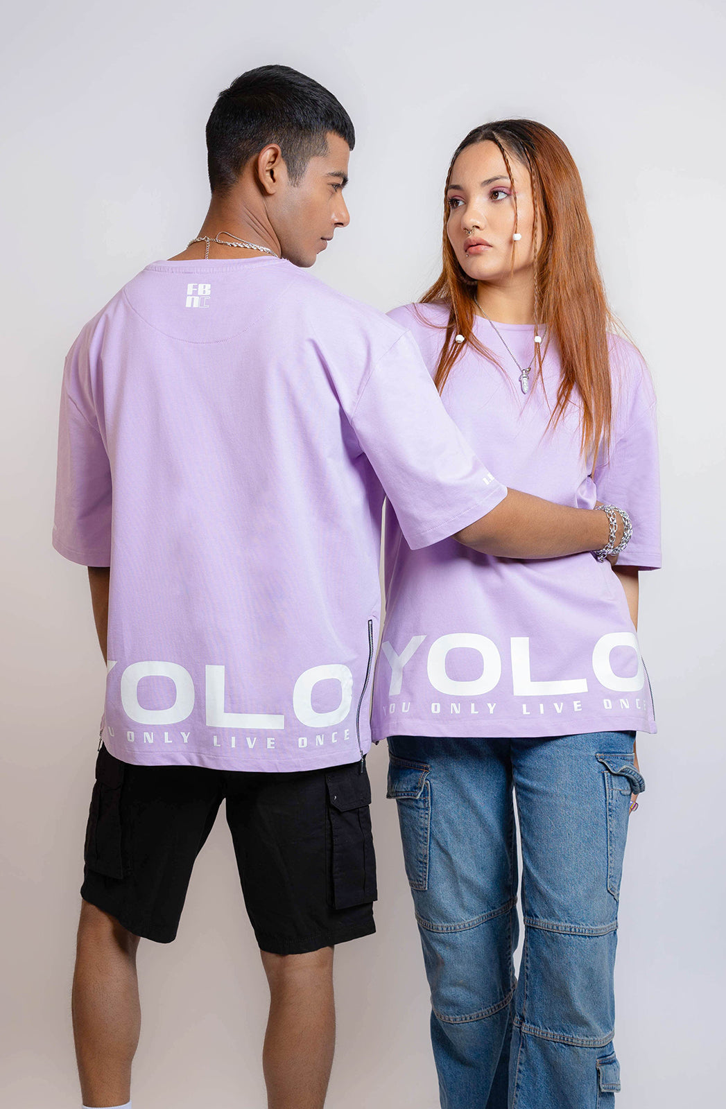 YOLO Lavender Oversized T-Shirt
