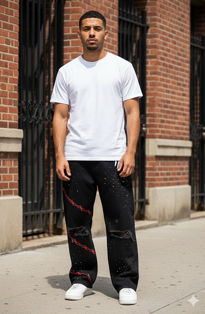 Fearless Hand-Painted Jeans