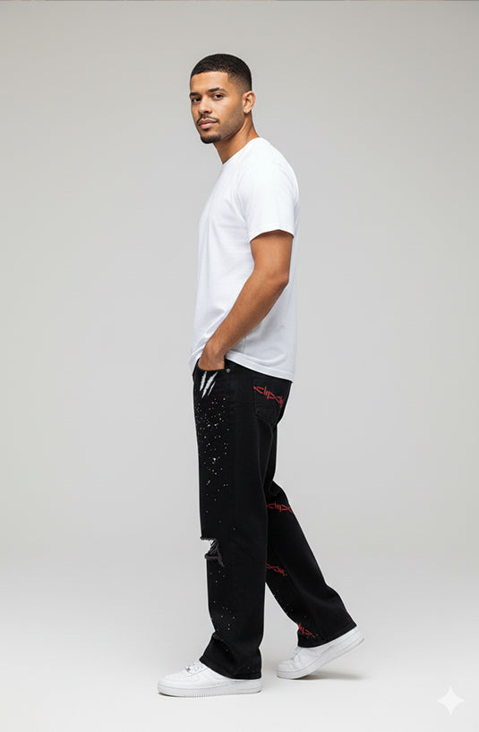 Fearless Hand-Painted Jeans