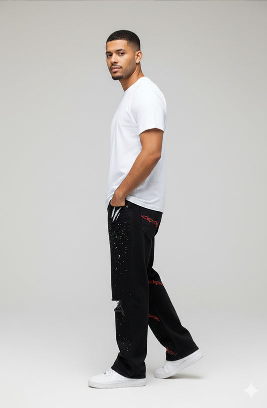 Fearless Hand-Painted Jeans