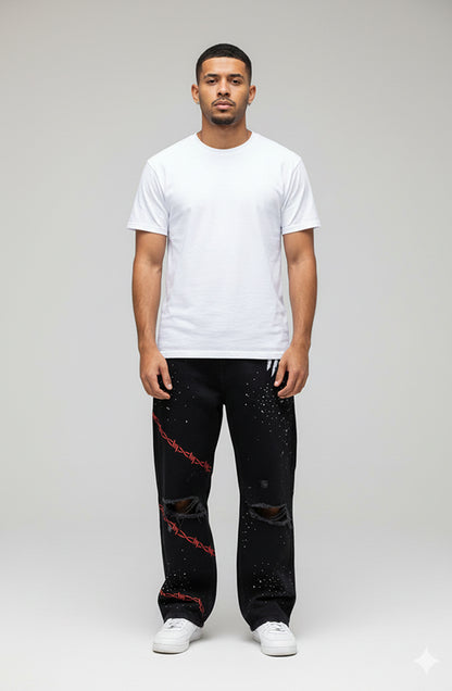 Fearless Hand-Painted Jeans