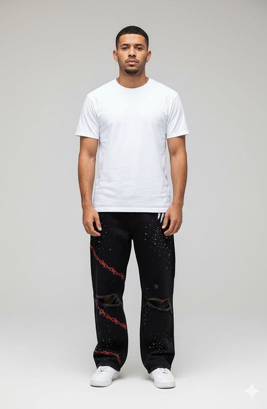 Fearless Hand-Painted Jeans