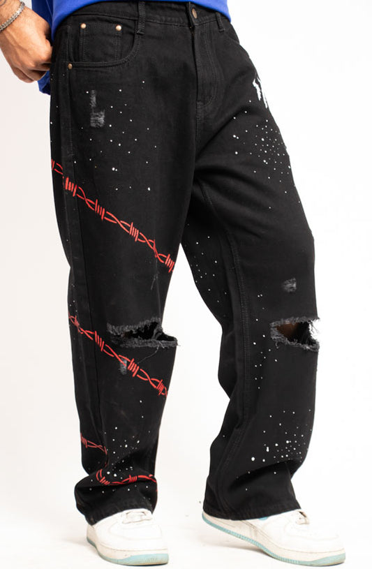 Fearless Hand-Painted Jeans