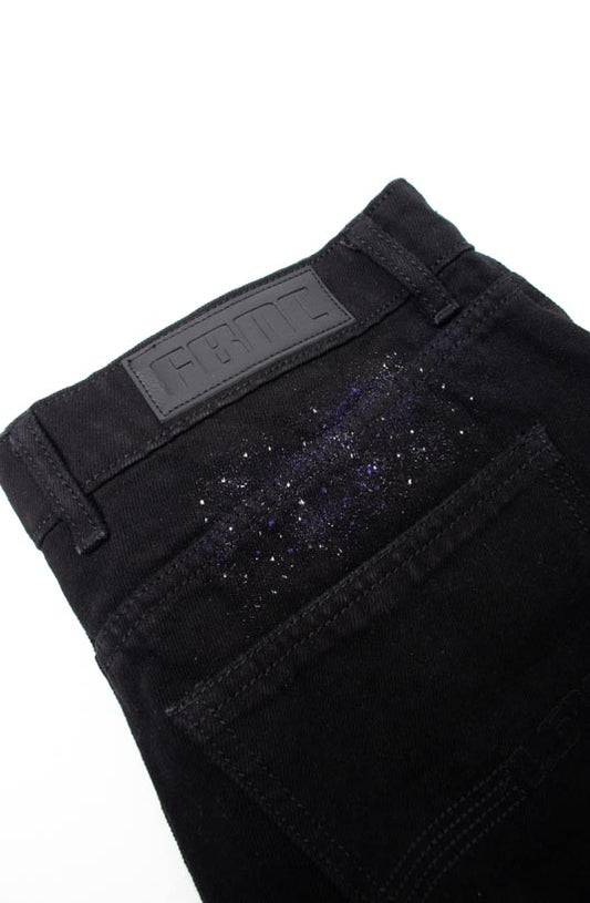 Midnight Galaxy Hand-Painted Jeans