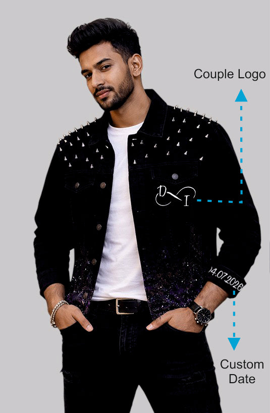 SilverEdge Custom Hand-Painted LED Couple Jacket Set