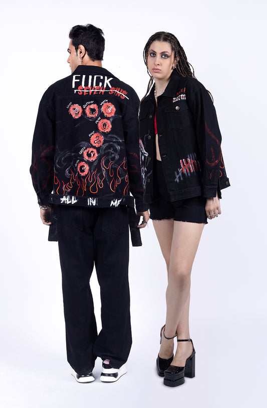 Seven Sins Hand Painted Jacket