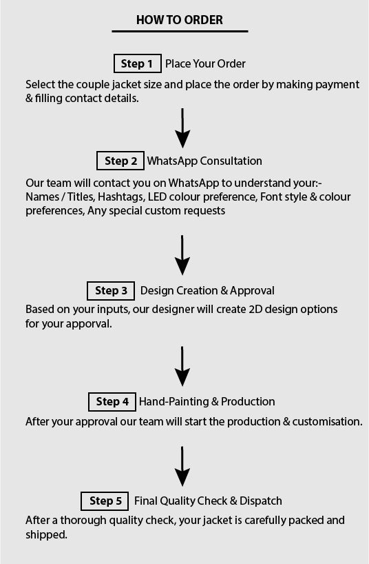 Pearl Dew Hand Painted Custom LED Couple Jacket Set