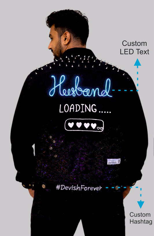 SilverEdge Custom Hand-Painted LED Couple Jacket Set