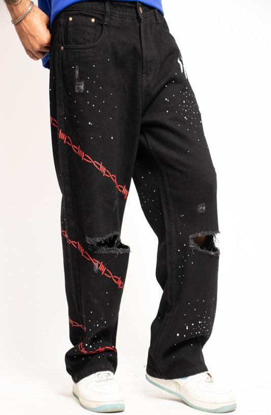 Fearless Hand-Painted Jeans