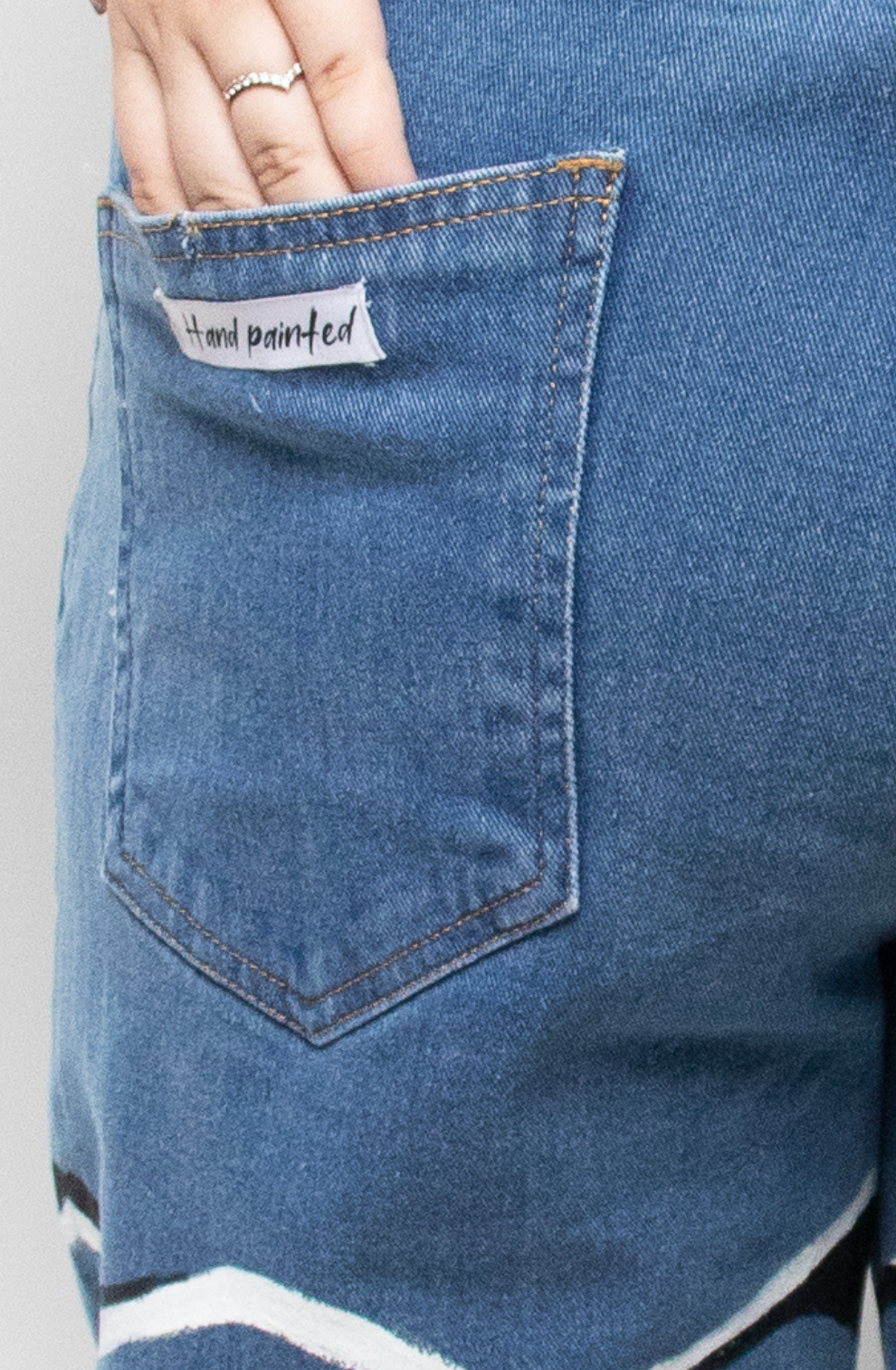 Abstract Cloud Wave Jeans